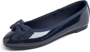 Women's Round Toe Cute Bow Trim Ballet Flats