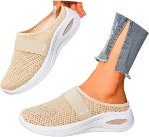 Womens Sandals With Arch Support Casual Womens Slip On Mules Walking Slippers Closed Toe Slides Orthopedic Shoes