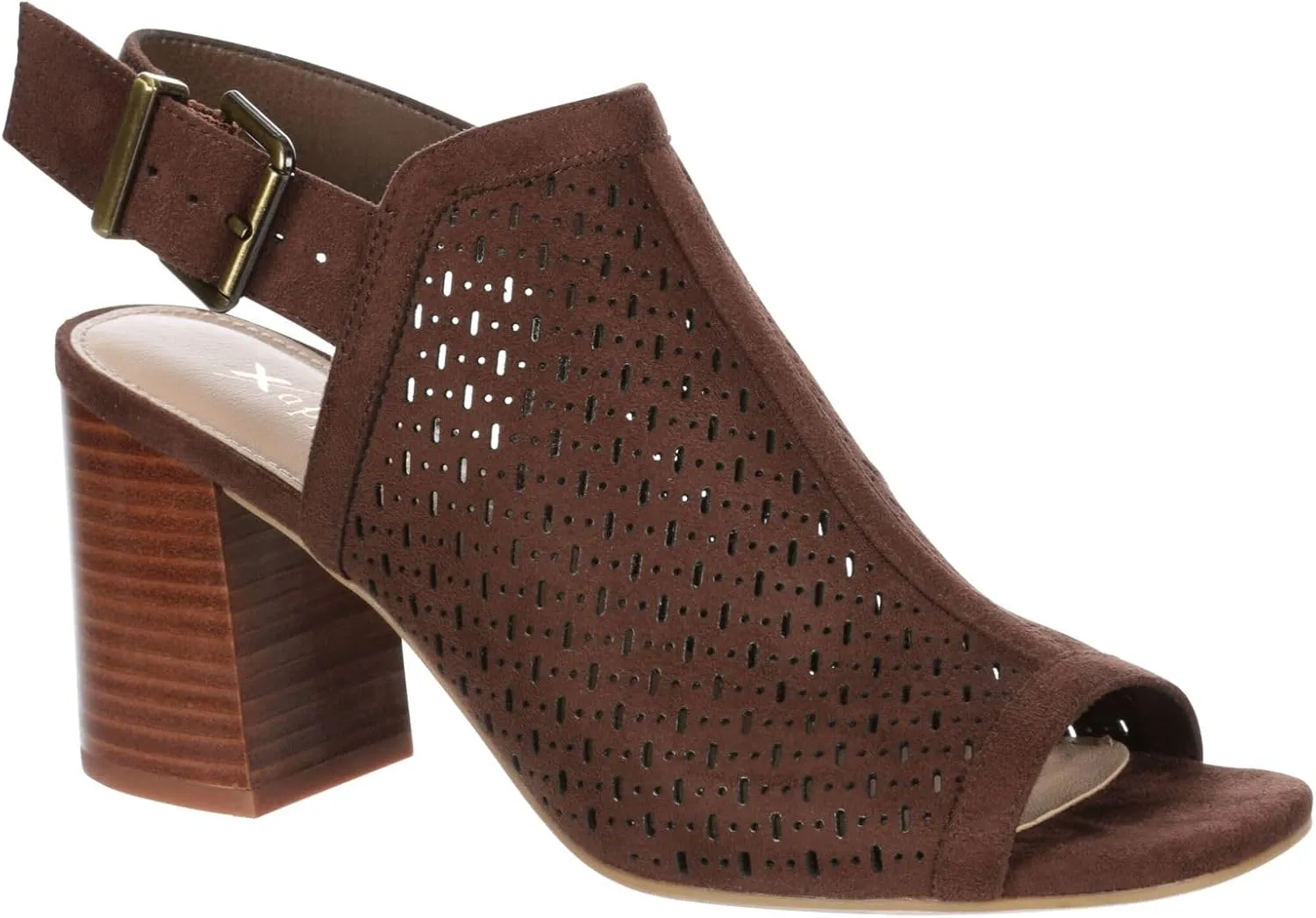 XAPPEAL Zella - Women's Peep Toe Cut Out Block Heeled Sandal Booties