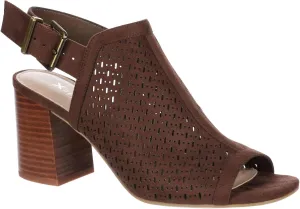 XAPPEAL Zella - Women's Peep Toe Cut Out Block Heeled Sandal Booties