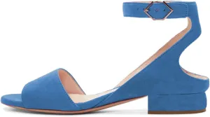 XYD Strappy Low Heel Sandal Pumps for Women Open Toe Ankle Strap Slingback Chunky Heeled Dressy Shoes