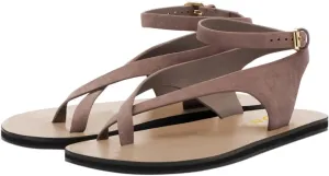 YDN Women Fashion Open Round Toe Thong Strappy Sandals Crossover Ankle Straps Buckle Up Shoes Summer Party Outfit Size 4-16 US