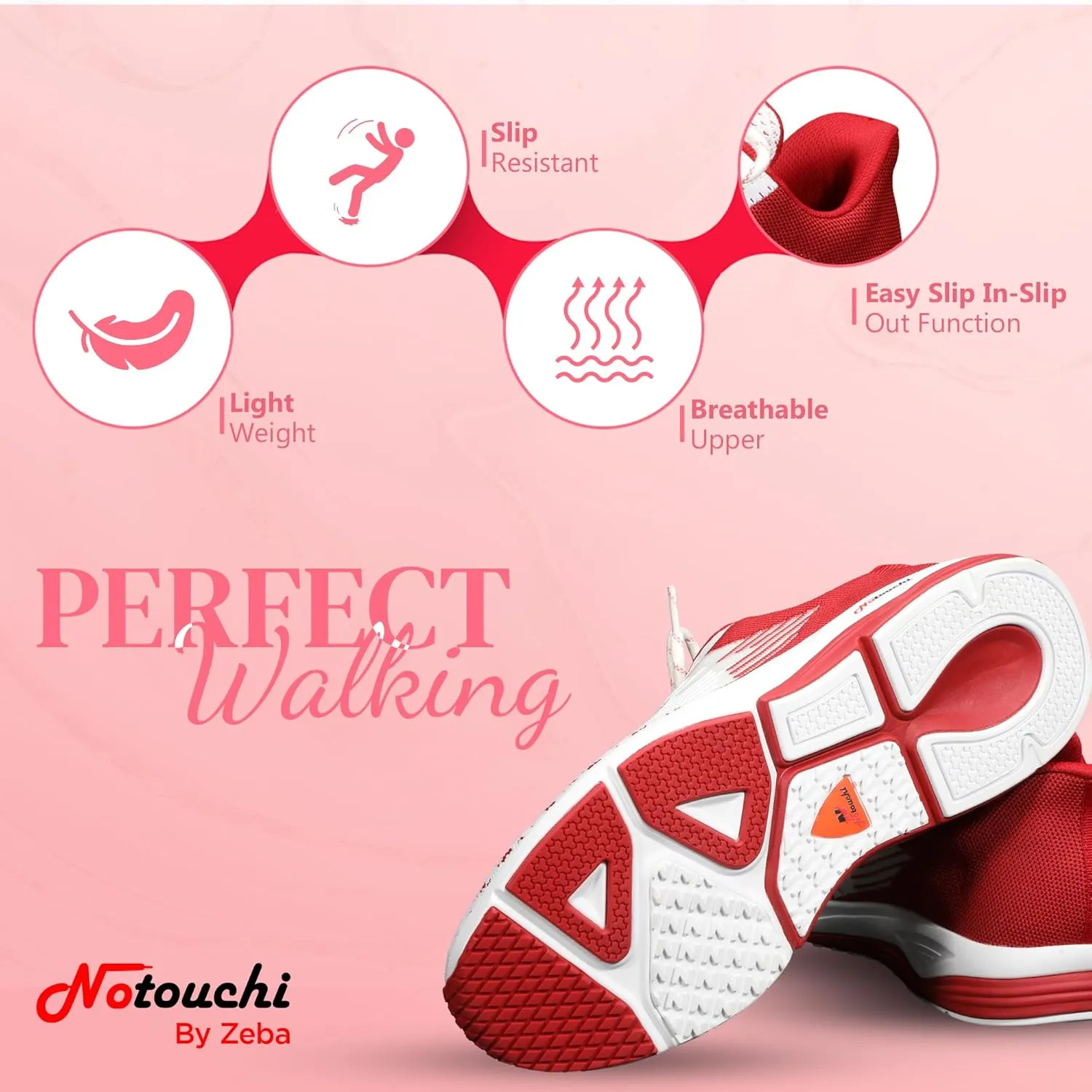 ZEBA Women's Notouchi Hands Free Slip-On All-Day Comfort Walking Shoes
