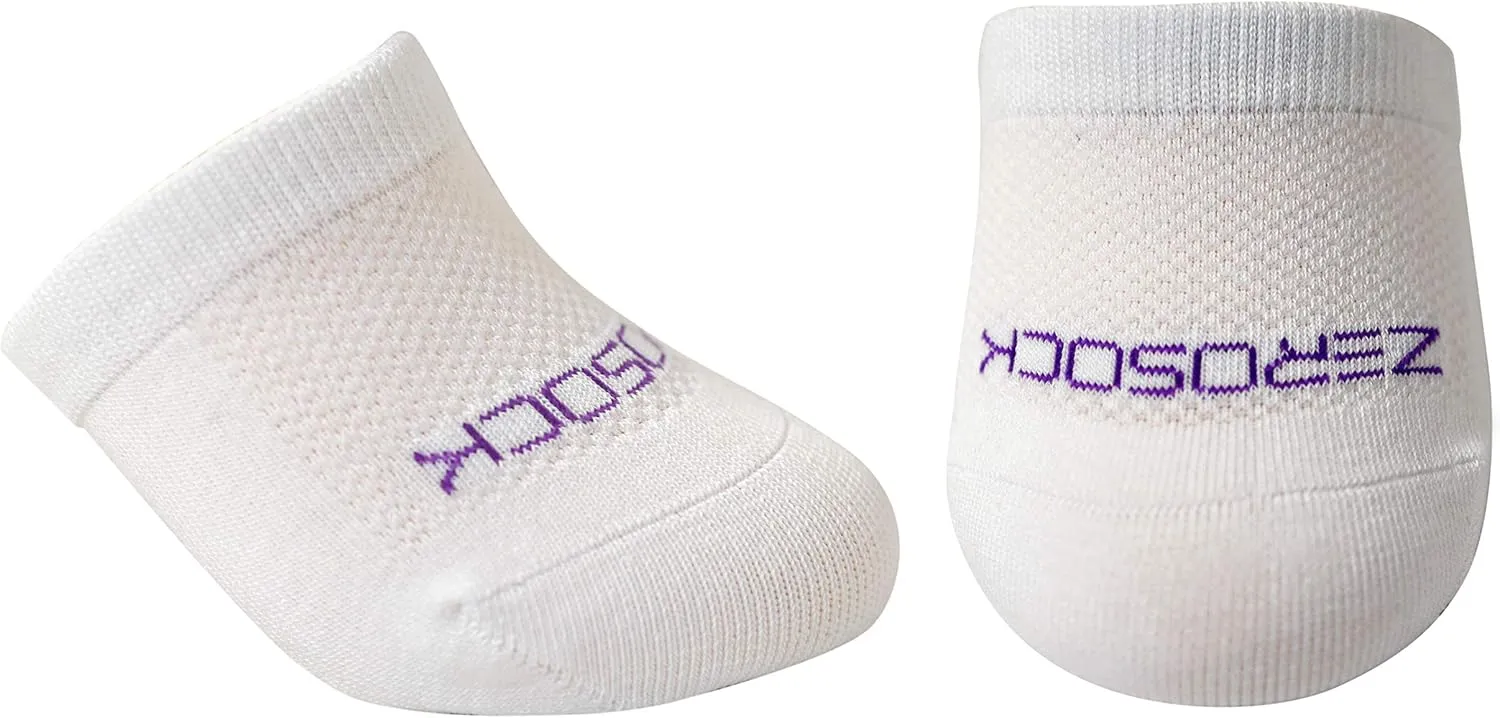 ZeroSock Womens Bamboo Viscose Toe Capper Socks With Grip (4 Pairs Per Box)