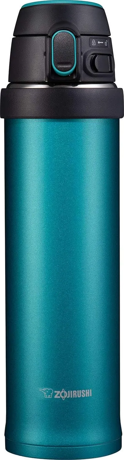 Zojirushi SM-QHE48GK, Flip-and-Go Stainless Mug, 16-Ounce, Teal