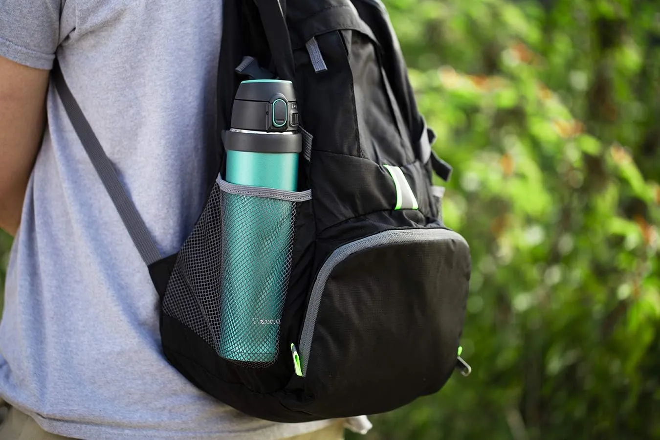 Zojirushi SM-QHE48GK, Flip-and-Go Stainless Mug, 16-Ounce, Teal