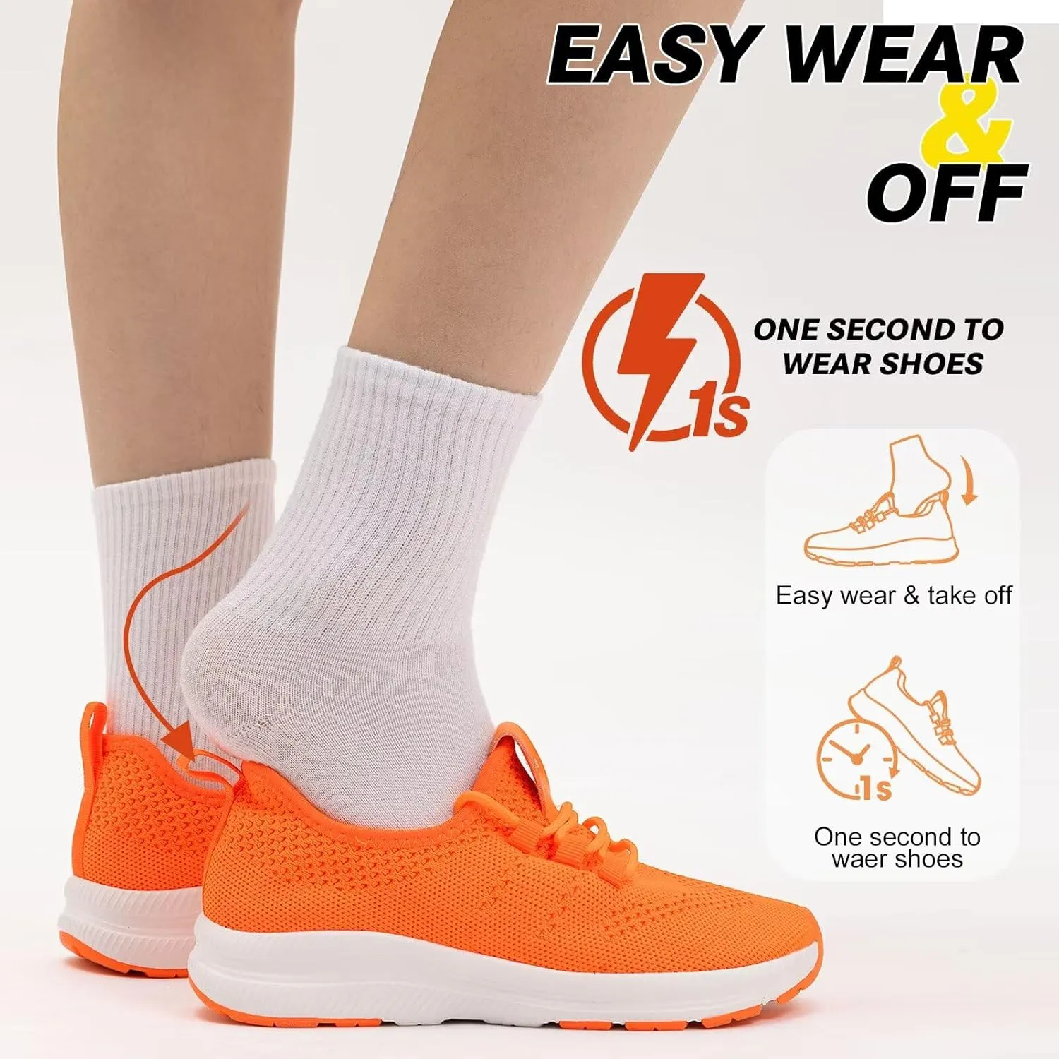 ZYEN Wide Toe Box Shoes Women Non-Slip Ultra Light Running Sneakers Extra Wide Feet Arch Support Walking Shoes Tennis Diabetes Breathable Gym Workouts 6-12